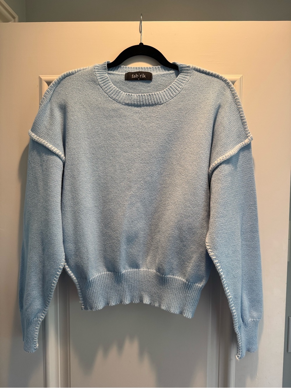 fab'rik Pastel Blue Crewneck Sweater
